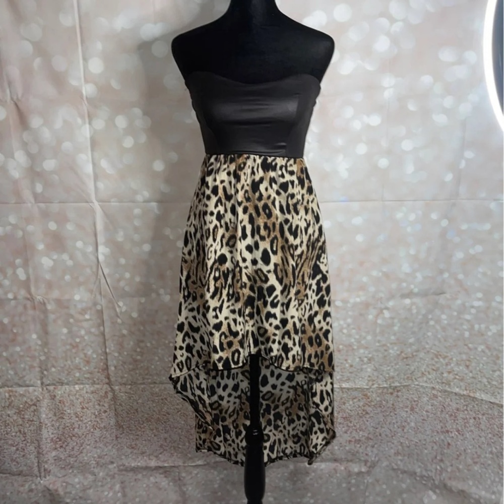 Small animal print halter dress